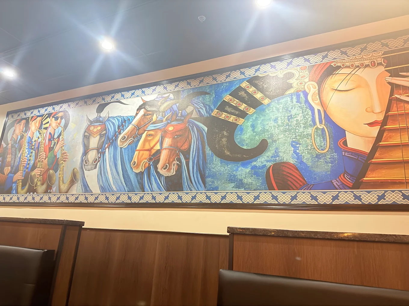 Interior wall artwork at Yummy Bowl